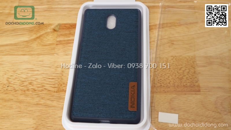 Ốp lưng Nokia 3 dẻo vân vải bố