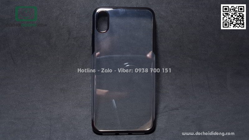 Ốp lưng iPhone XS Max Baseus Shining dẻo trong viền màu