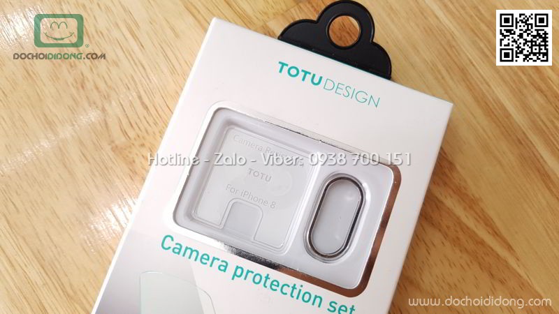 Miếng dán cường lực camera iPhone X Totu kèm ốp viền bảo vệ camera