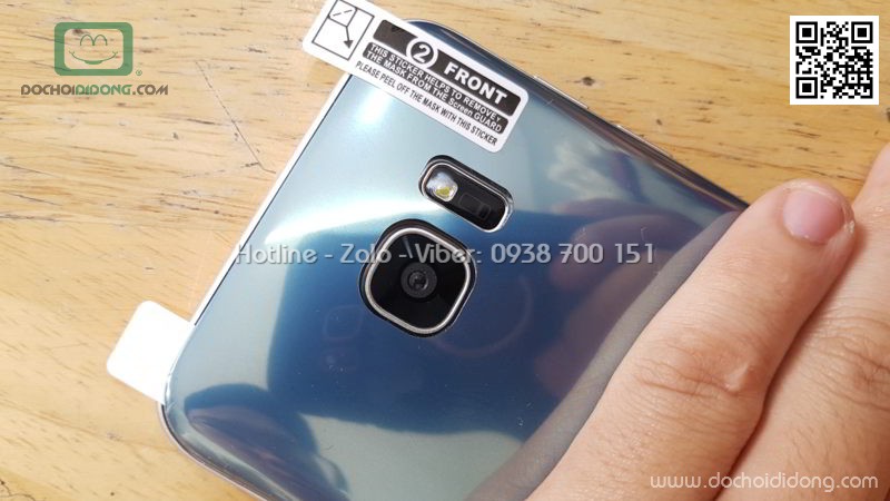 Miếng dán cường lực dẻo Samsung S7 Edge Zacase 3D kèm dán sau
