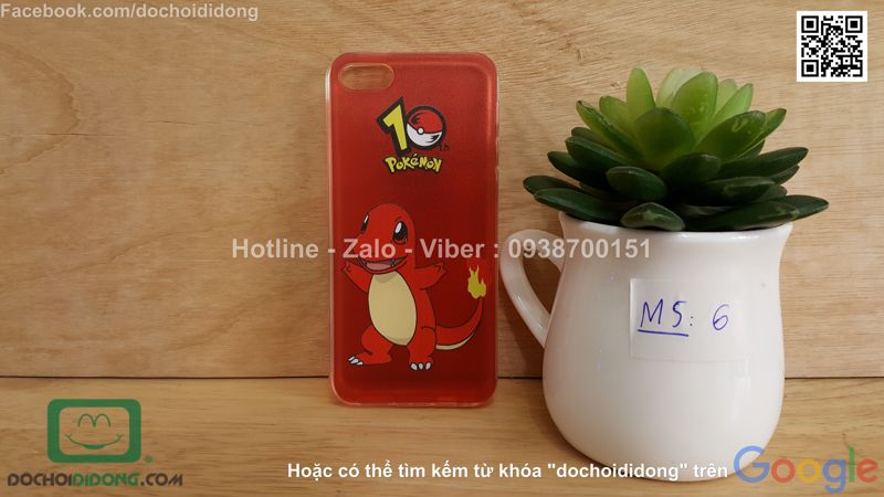 Ốp lưng iPhone 5 5s SE Pokemon Go dẻo viền trong