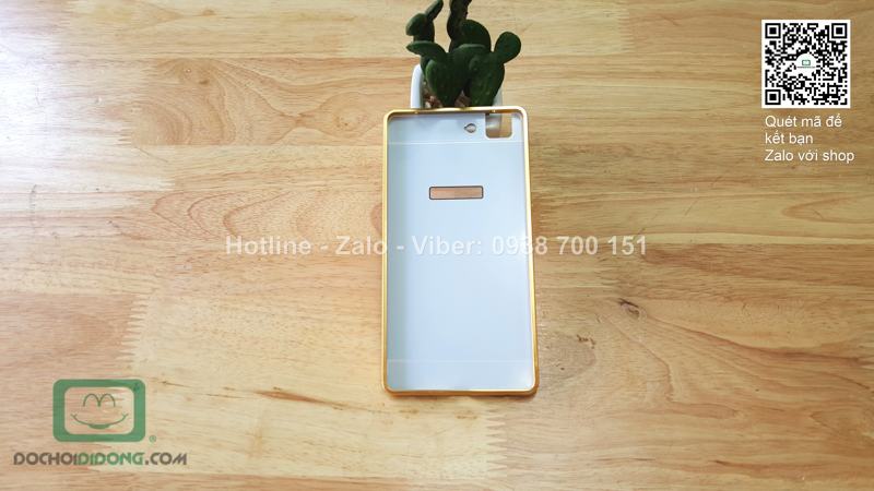 Ốp lưng OPPO R5 viền nhôm lưng tráng gương