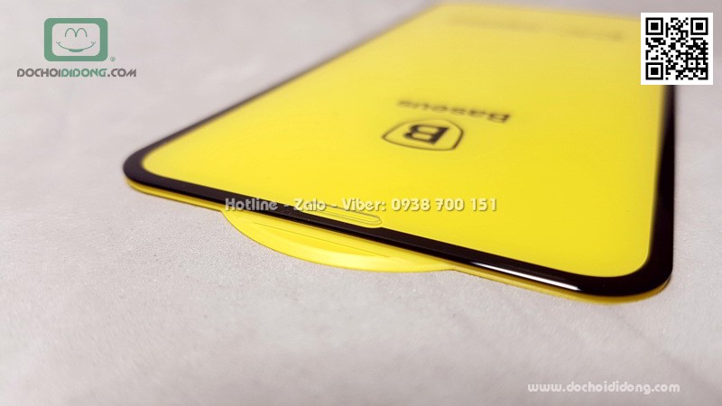 Miếng dán cường lực iPhone X XS Baseus Edge full màn hình