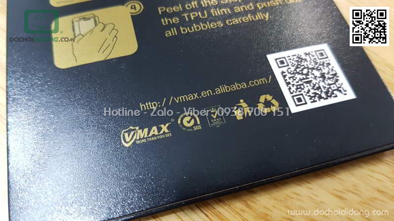 Miếng dán full màn hình iPhone X Vmax TPU