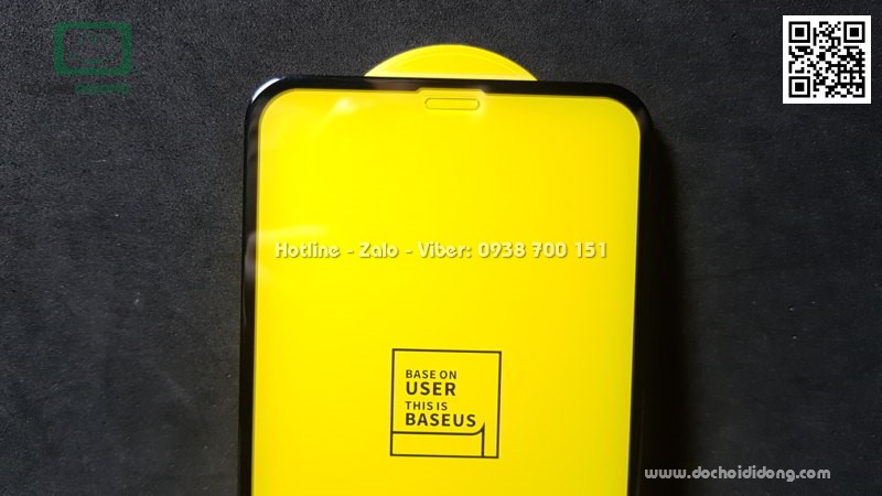 Miếng dán cường lực iPhone XR Baseus full màn hình