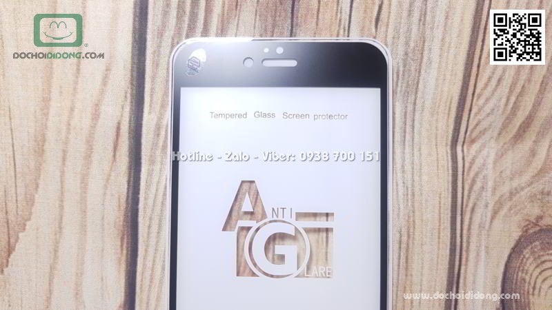 Miếng dán cường lực iPhone 6 6S Plus full màn hình nhám chống vân tay