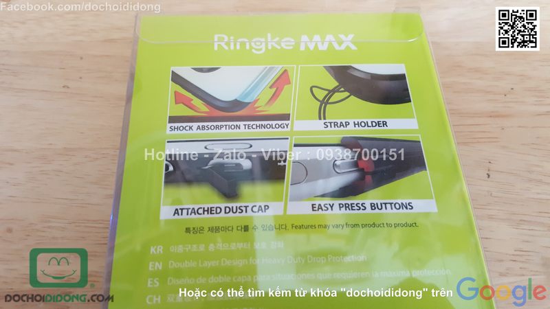 Ốp lưng Iphone 6 6s Plus Ringke Max chống sốc cao cấp
