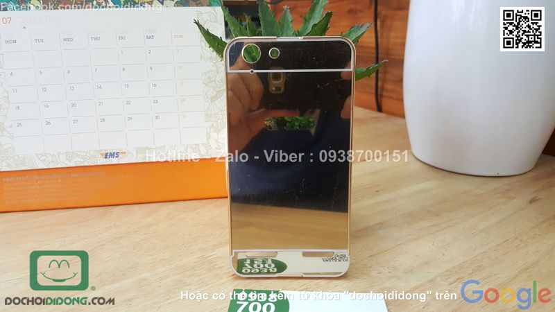 Ốp lưng Lenovo K5 Plus viền nhôm lưng tráng gương