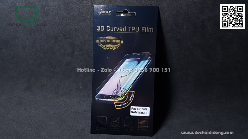 Miếng dán full màn hình Samsung Note 9 Vmax TPU