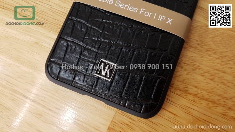 Ốp lưng iPhone X Nuoku da cá sấu thật