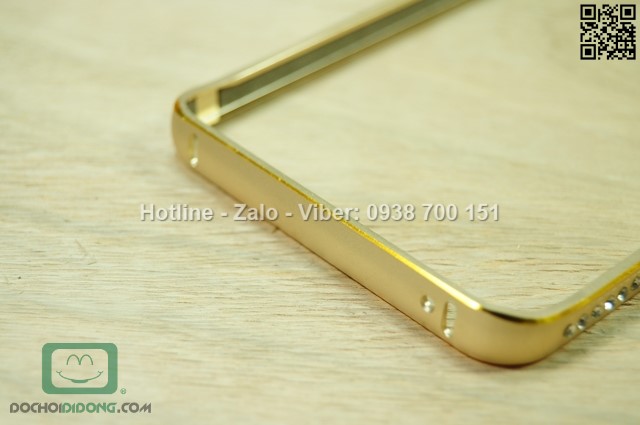 Ốp viền Samsung Galaxy Note 5 nhôm đính đá chốt gài