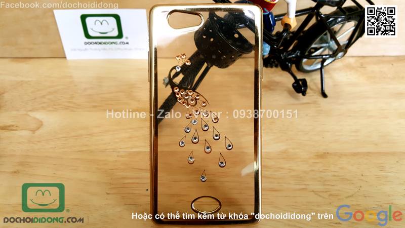 Ốp lưng Oppo Neo 5 đính đá hình con công