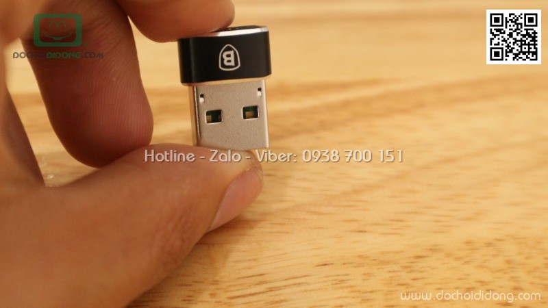 Đầu chuyển Type C sang USB Baseus