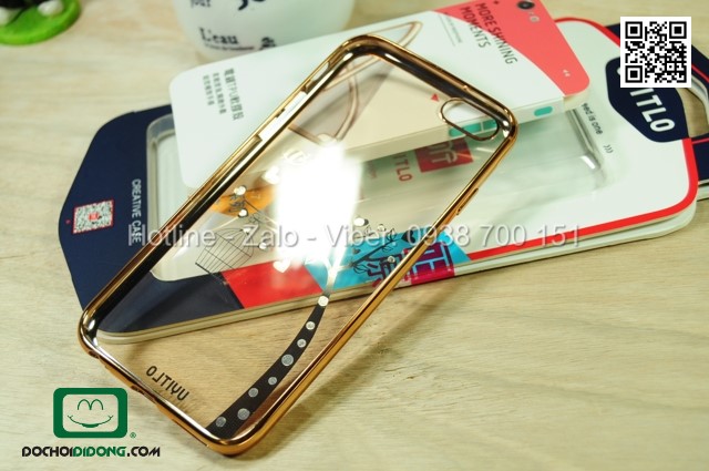 Ốp lưng iPhone 6 Uyitlo dẻo cao cấp đính đá hình con chim