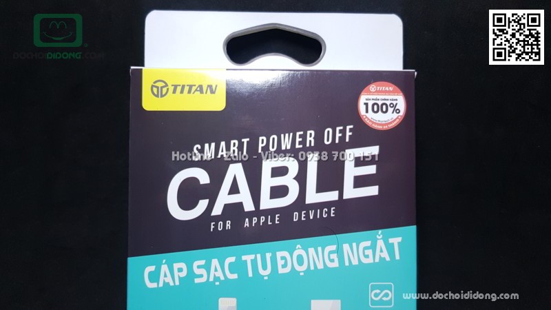 Cáp sạc Lightning Titan CL08 tự ngắt khi đầy 2m