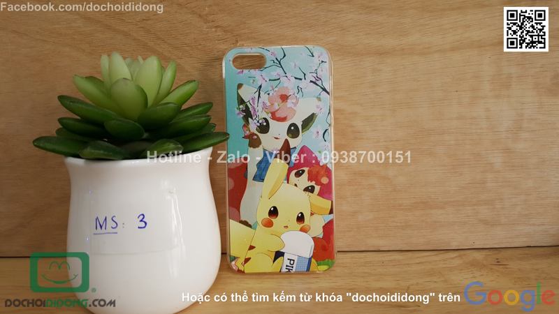 Ốp lưng iPhone 5 5s SE Pokemon Go dẻo viền trong