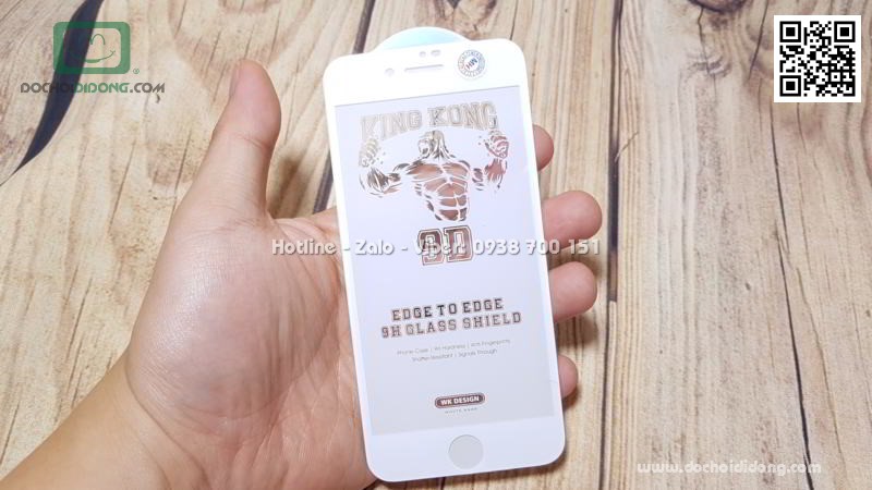 Dán cường lực iPhone 7 8 KingKong hộp sắt chính hãng