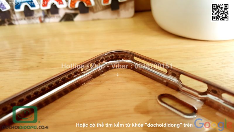 Ốp lưng iPhone 7 Plus đính đá hình con công