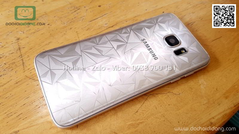 Miếng dán full lưng Samsung S7 Edge kim cương