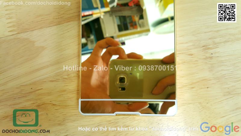 Ốp lưng Sony Xperia Z5 Premium viền nhôm lưng tráng gương