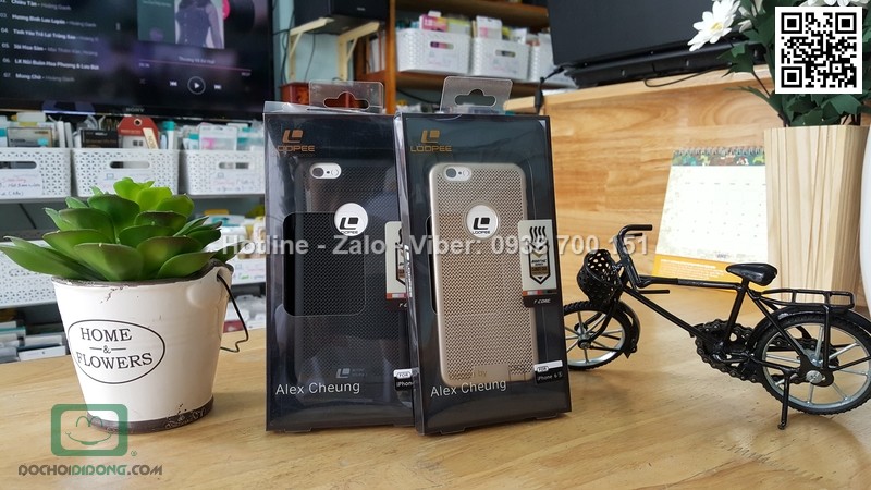 Ốp lưng iPhone 6 6s Loopee lưng lưới chống nóng