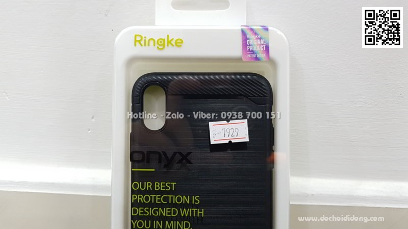 Ốp lưng iPhone Xs Max Ringke Onyx vân kim loại