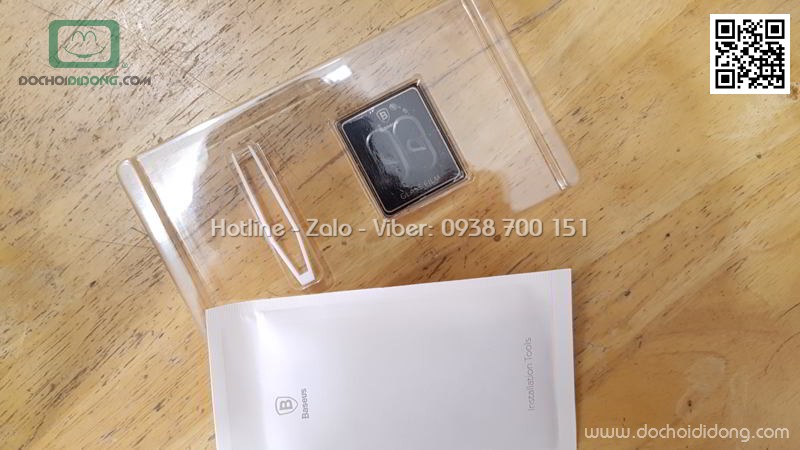 Bộ hai miếng dán cường lực camera sau iPhone X XS Baseus 9H