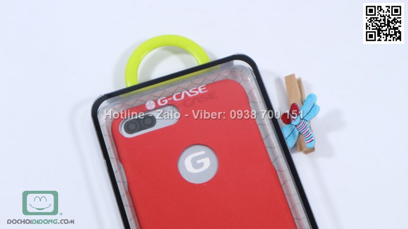 Ốp lưng iPhone 8 Plus G Case vân da cao cấp êm ái