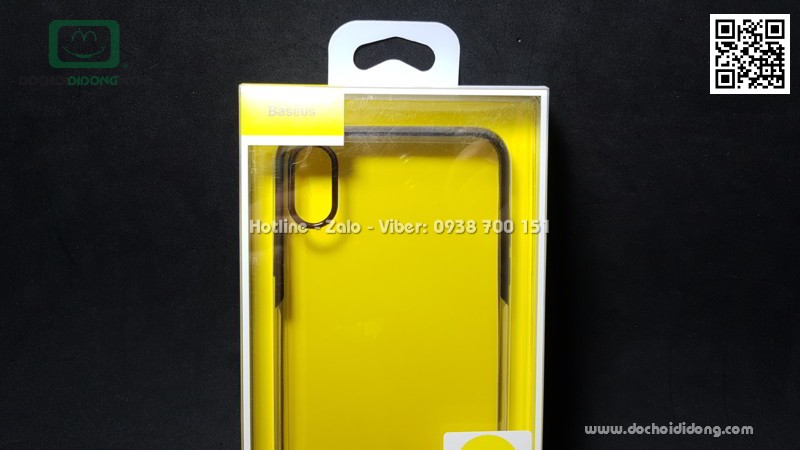 Ốp lưng iPhone XS Max Baseus Shining dẻo trong viền màu