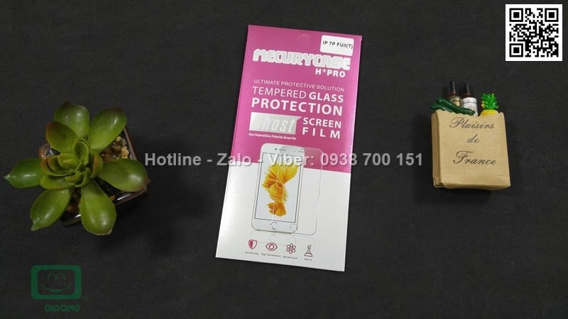 Miếng dán cường lực iPhone 7 Plus Mercury full màn hình 9H