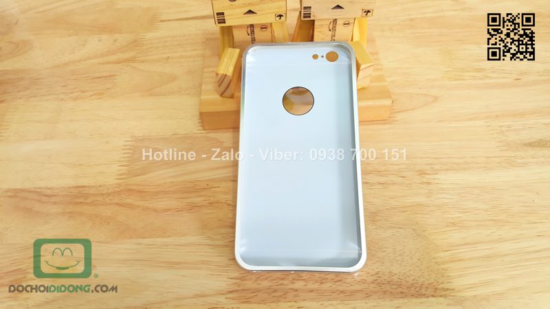 Ốp lưng iPhone 6 Plus viền nhôm lưng tráng gương