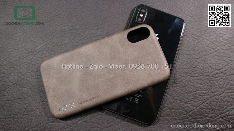 Ốp lưng iPhone X X-Level Vintage dẻo vân da lót nhung