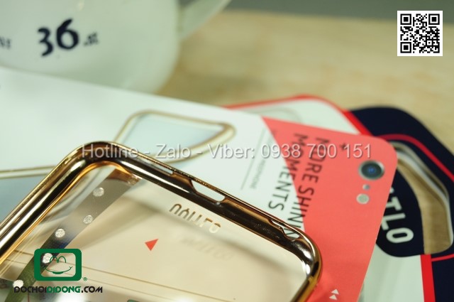 Ốp lưng iPhone 6 Plus Uyitlo dẻo cao cấp đính đá hình con chim