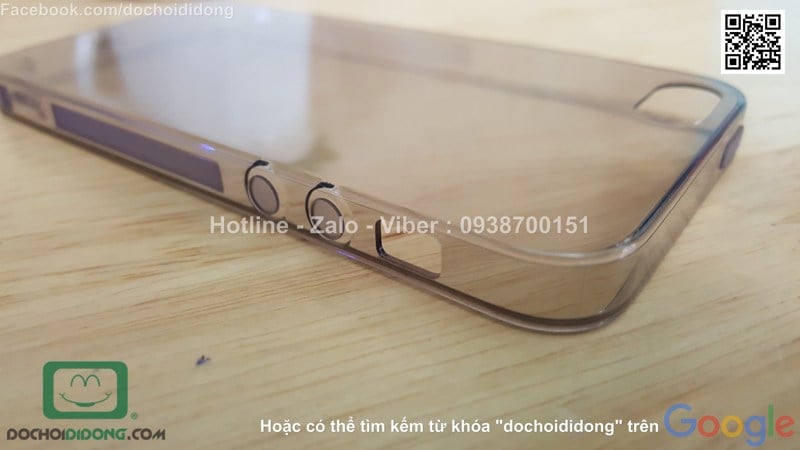 Ốp lưng iPhone 5 5S OU dẻo trong siêu mỏng