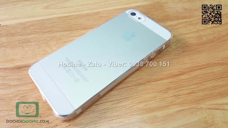 Ốp lưng iPhone 5 5S OU dẻo trong siêu mỏng