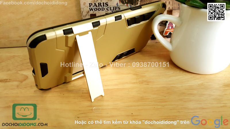 Ốp lưng Oppo F1s Iron Man chống sốc có chống lưng