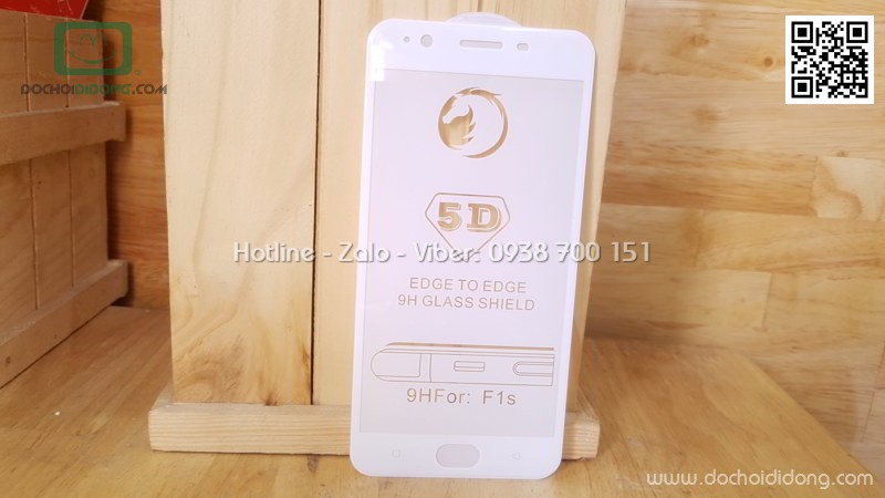 Miếng dán cường lực full màn hình Oppo F1S Zacase full keo