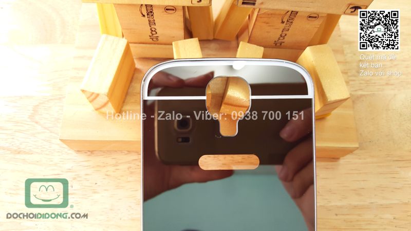 Ốp lung Samsung Galaxy S4 viền nhôm lưng tráng gương