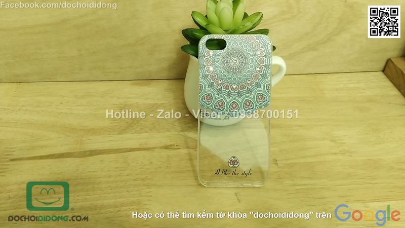 Ốp lưng iPhone 5 5s SE OU Bohemia hoa văn