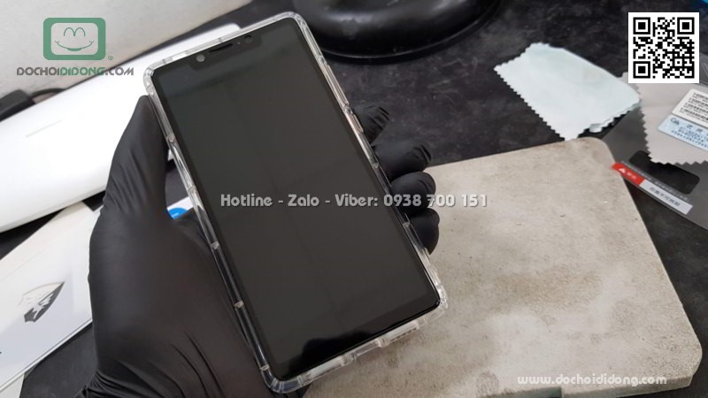 Ốp lưng Xiaomi Mi 8 SE dẻo trong viền gân chống