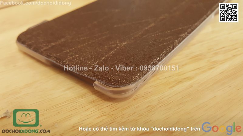 Bao da Lenovo Phab dạng flip mỏng