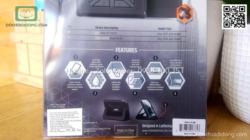 Bao da iPad 9.7 2017 UAG Metropolis