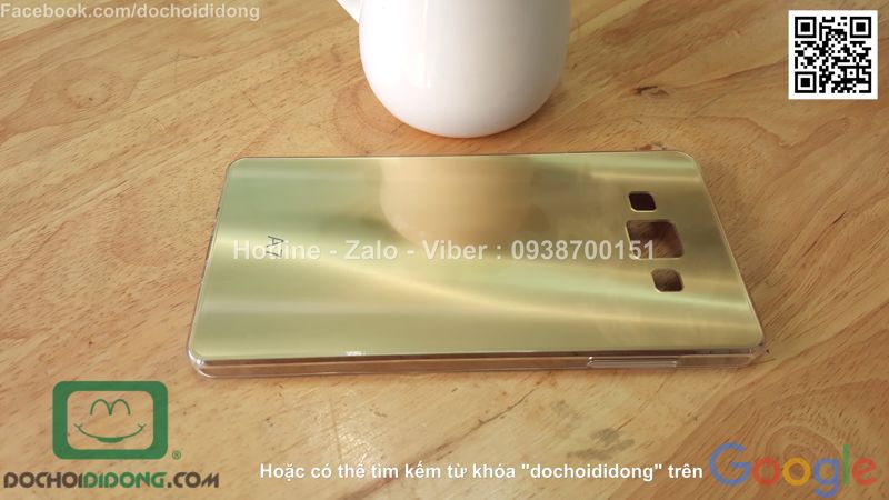 Ốp lưng Samsung Galaxy A7 loại dẻo lưng vàng óng ánh