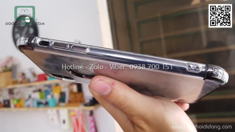 Ốp lưng iPhone X Zacase dẻo trong viền màu chống sốc