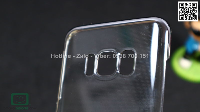Ốp lưng Samsung Galaxy S8 Baseus Glitter trong suốt viền màu