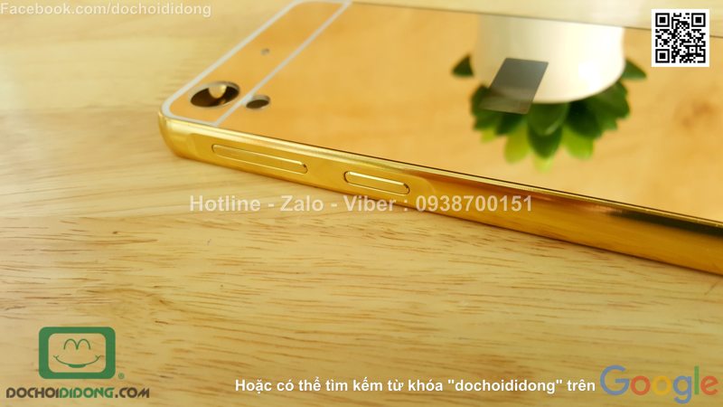 Ốp lưng HTC Desire 626 viền nhôm lưng tráng gương