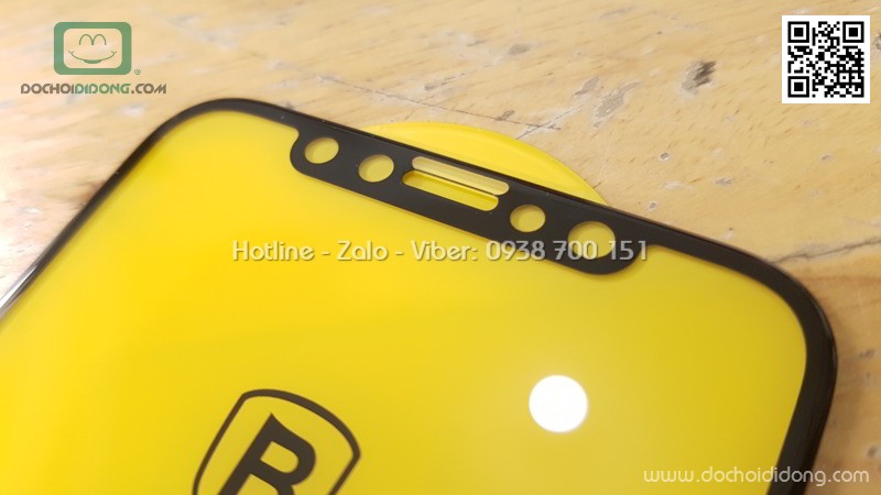 Miếng dán cường lực iPhone X XS Baseus full màn hình
