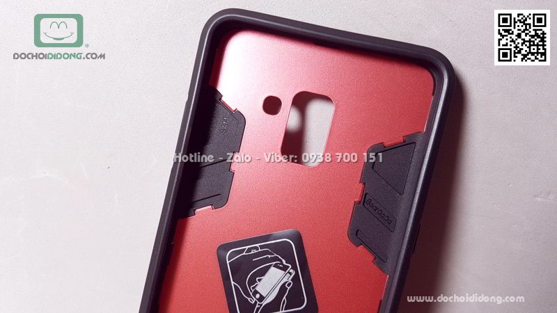 Ốp lưng Samsung A8 Plus 2018 Iron Man chống sốc có chống lưng