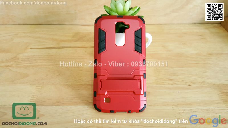 Ốp lưng LG K10 Iron Man chống sốc có chống lưng