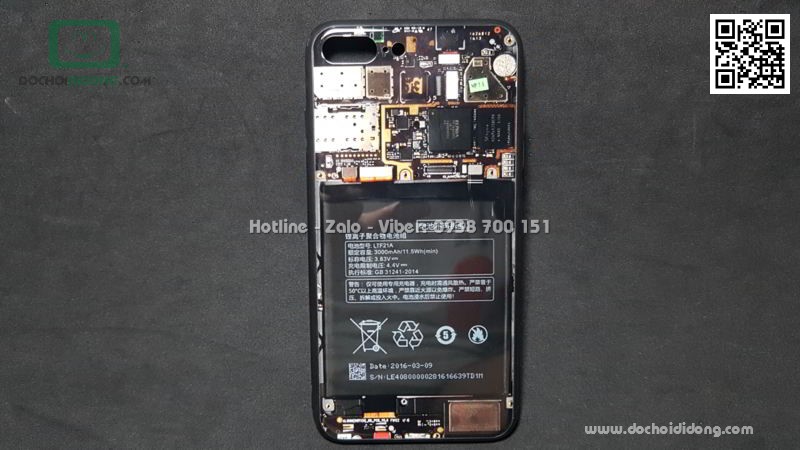 Ốp lưng iPhone 7 8 Plus Ya Design lưng kính in hình bo mạch